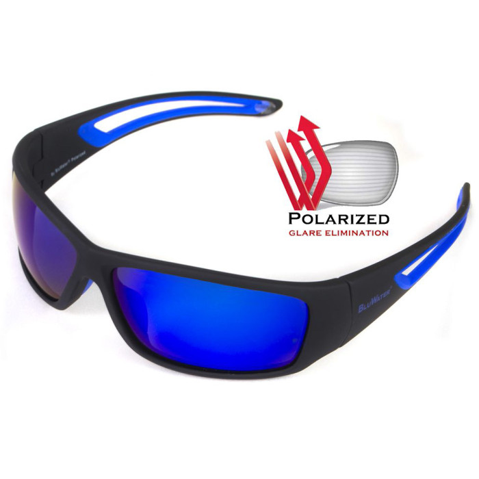 Очки BluWater Intersect-2 Polarized (G-Tech Blue) зеркальные синие  