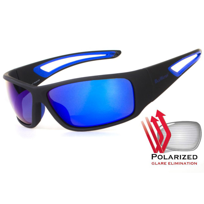 Очки BluWater Intersect-2 Polarized (G-Tech Blue) зеркальные синие  