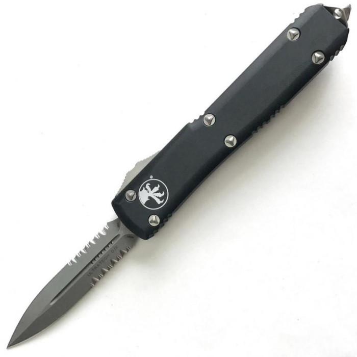 Нож автоматический Microtech Ultratech Double Edge Apocalyptic DS, серрейтор (122-11AP) 