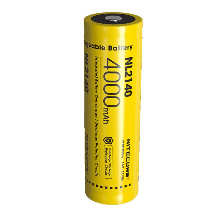Аккумулятор Nitecore 21700 NL2140 3.6V 4000mAh, защищенный (открытый блистер/без упаковки)  