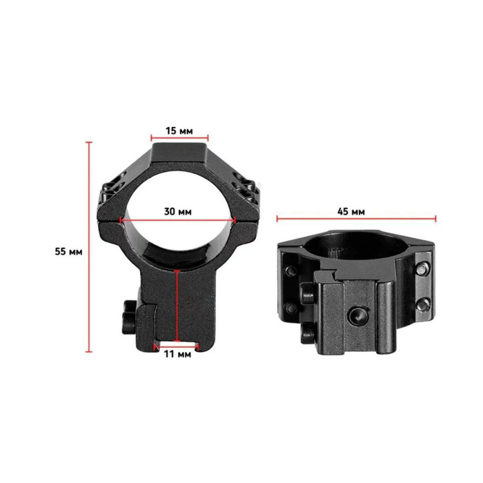 Кольца Discovery Scope Mount Rings High Profile For Dovetail 1inch(30) (180209)  
