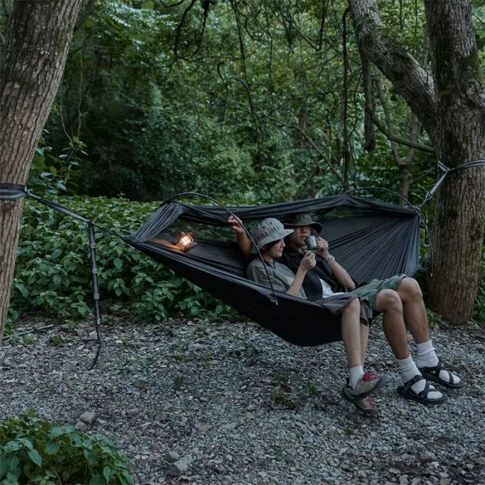 Гамак 3-в-1 с москитной сеткой Naturehike CNH22HJ001, 210T polyester, темно-зеленый  