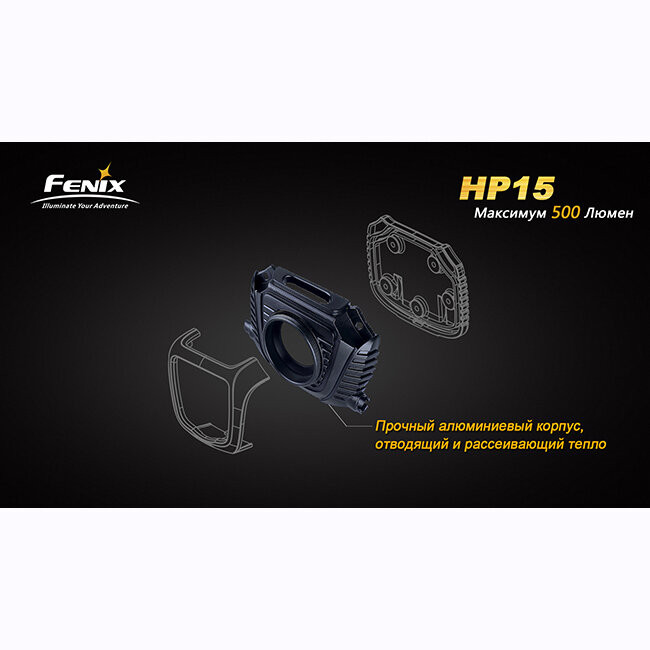 Фонарь Fenix HP15 XM-L2, серый