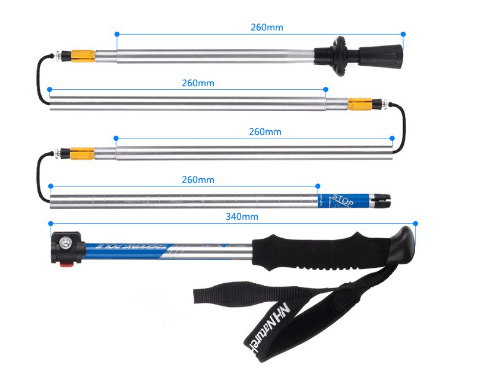 Трекинговые палки 7075 5-сек. Naturehike NH15A023-Z синие  