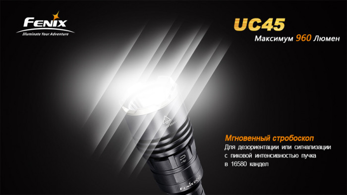 Ручной фонарь Fenix UC45, Cree XM-L2 (U2) LED, черный  