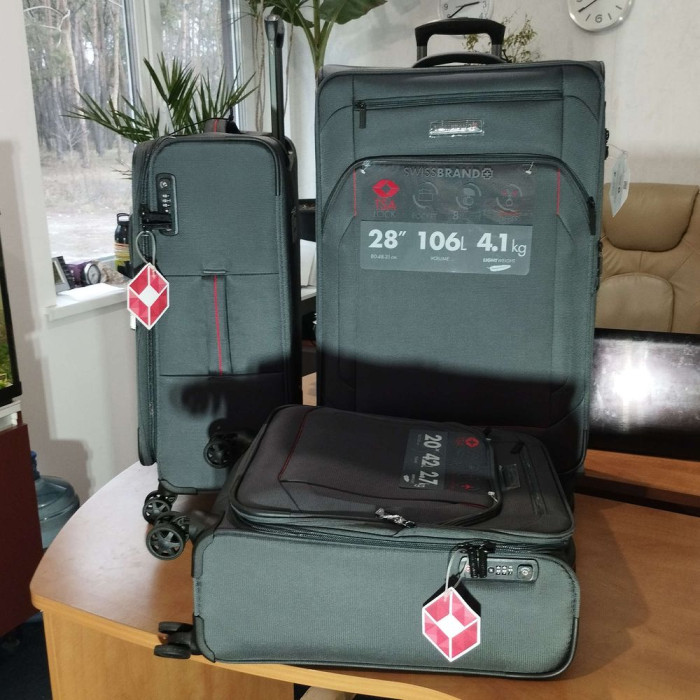 Чемодан Swissbrand Celtic (L) Dark Grey (SWB_LSCEL803L)  