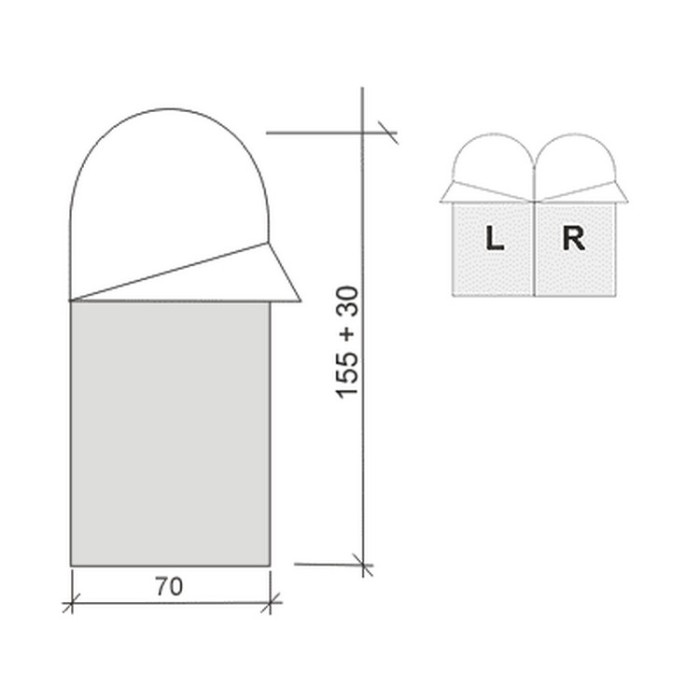 Спальный мешок Terra Incognita Asleep 200 JR L зелёный  