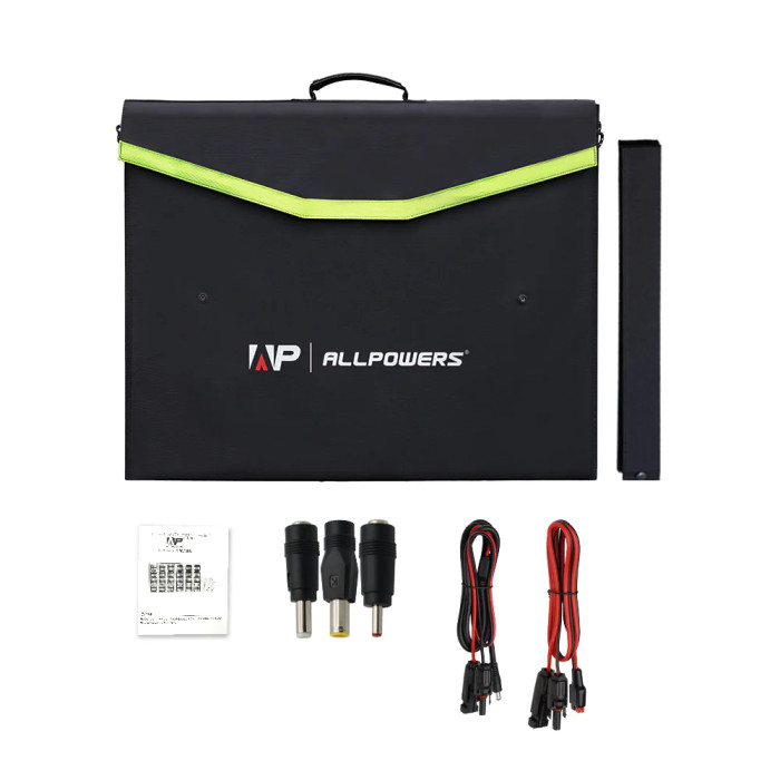 Солнечная панель ALLPOWERS портативная 100W, поликристаллическая (поврежденная/отсутствующая упаковка)  