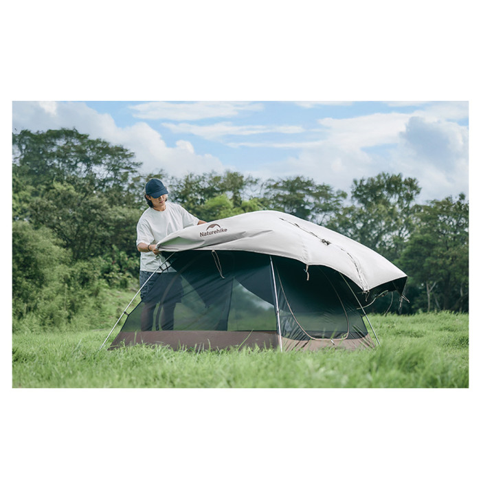 Палатка трехместная Naturehike Greek Style CNK2300ZP024 светло-кофейная  