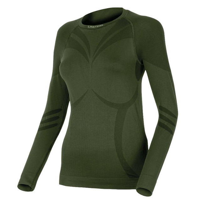Футболка  женская Lasting Atala, зеленая, L-XL  