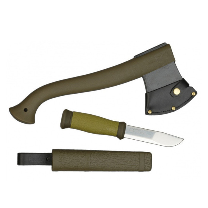 Набор Morakniv Outdoor Kit MG, нож Morakniv 2000 + топор + точилка Work Sharp  