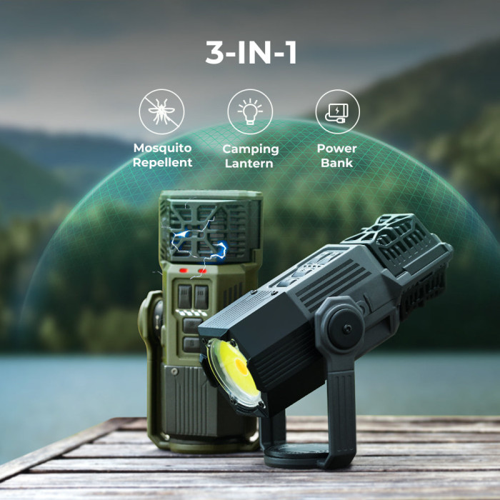 Фумигатор-фонарь-powerbank кемпинговый Flextail Evo Repel, зеленый  