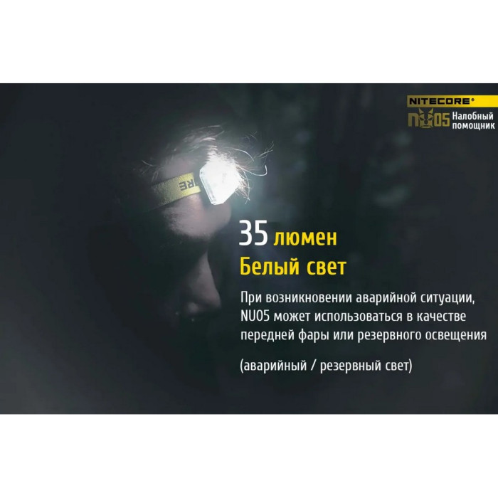 Фонарь налобный Nitecore NU05 KIT  