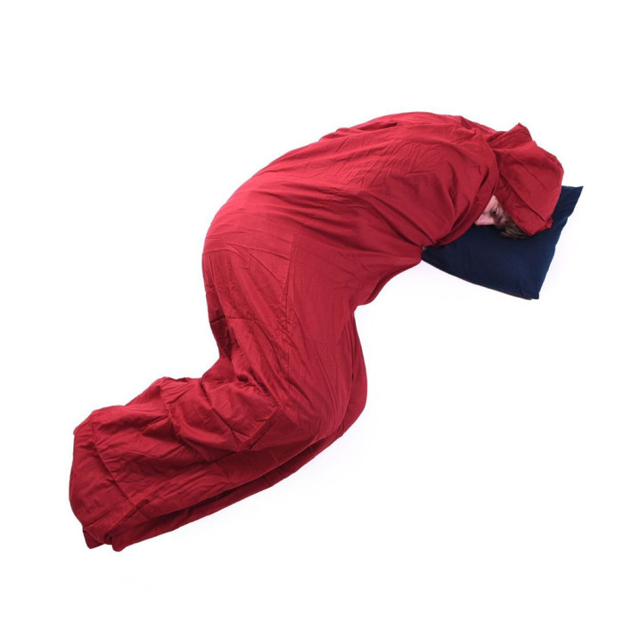 Вкладыш в спальник Trekmates Cotton Sleeping Bag Liner Hotelier TM-006321 deep red - O/S - красный 