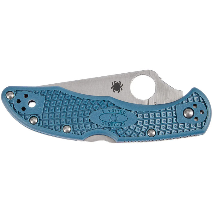 Нож Spyderco Delica 4, K390, серрейтор blue  