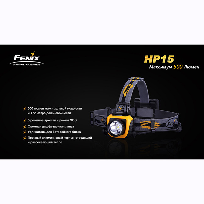 Фонарь Fenix HP15 XM-L2, желтый