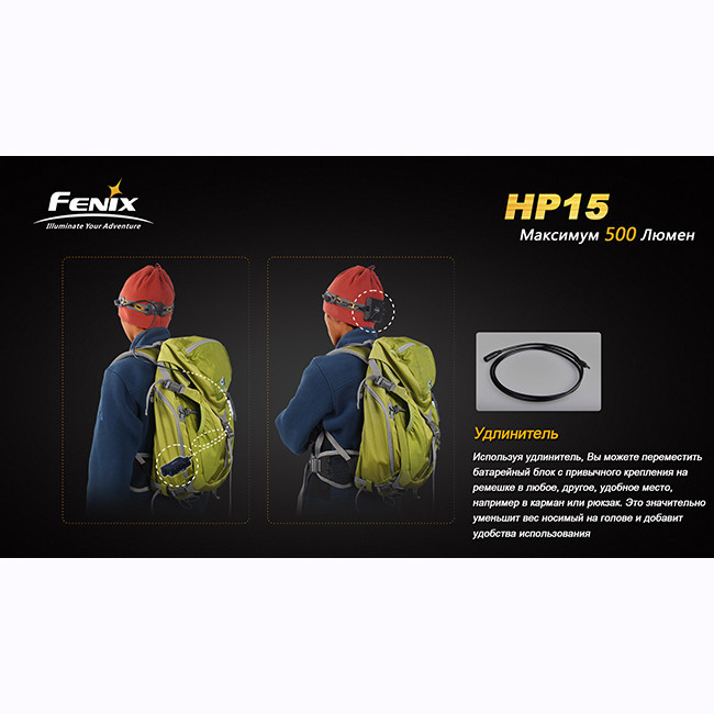 Фонарь Fenix HP15 XM-L2, желтый