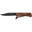 Нож Main Knives Workers line, walnut wood handle, clip point black titanium coat brown