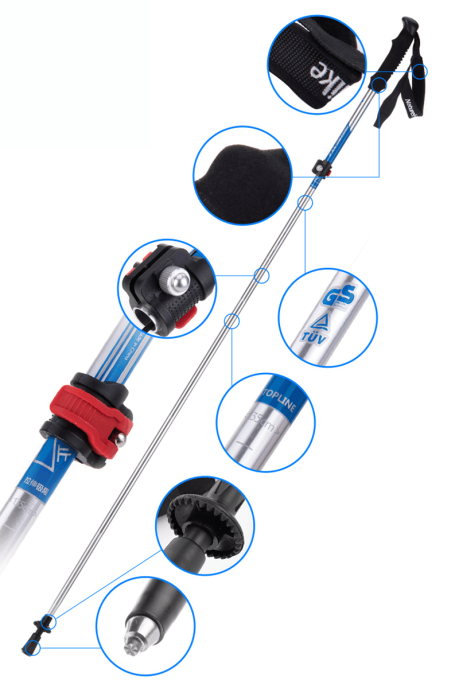 Трекинговые палки 7075 5-сек. Naturehike NH15A023-Z зеленые  