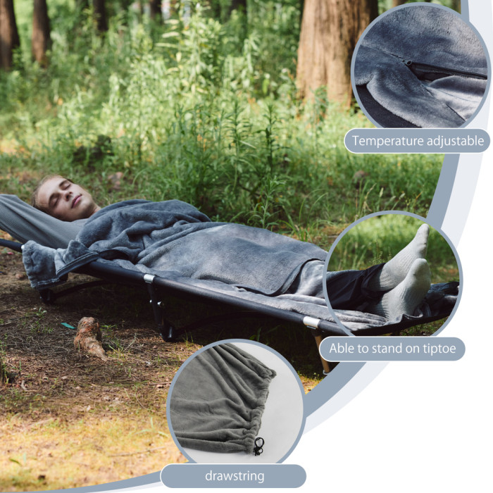 Подкладка для спального мешка Naturehike CNK2450WS024, флис, графит  