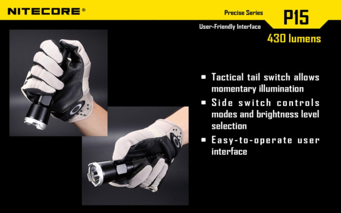 Карманный фонарь Nitecore P15, 430 люмен  