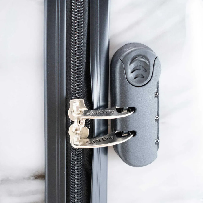 Чемодан Semi Line 20" (S) White Marble (T5731-1)  