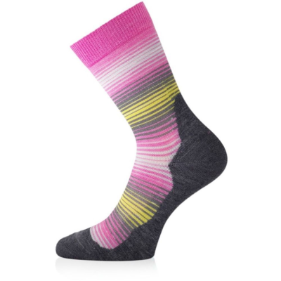 Термоноски трекинг Lasting WLG 445 - M - розовый/желтый