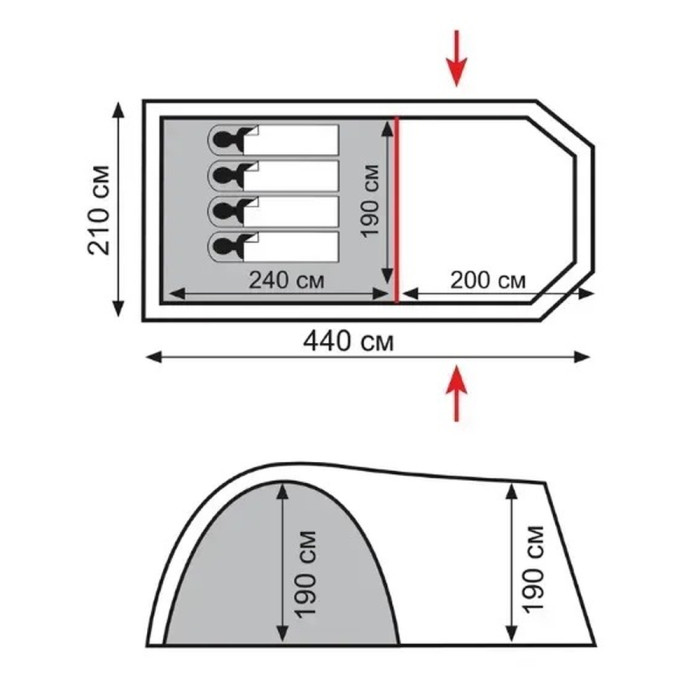 Палатка Totem Catawba 4 (v2) UTTT-024  