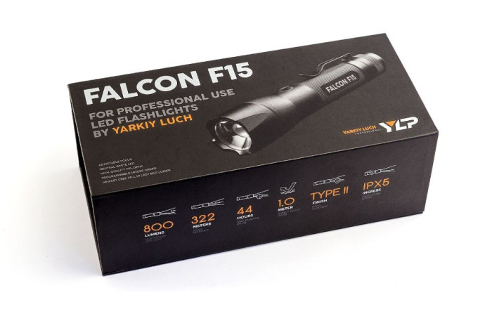 Ручной фонарь Яркий Луч YLP FALCON F20, черный, Cree XP-L HI  
