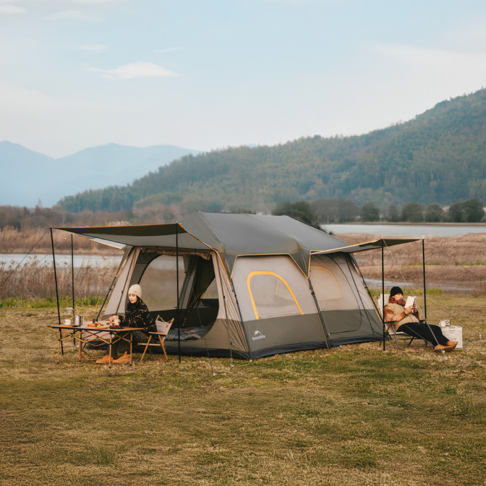 Палатка шестиместная Naturehike Cape 8.4 CNK2450WS050 с быстрым раскрытием, серо-коричневая  