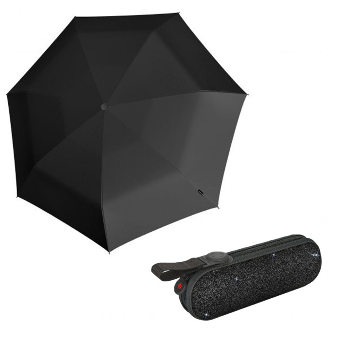 Зонт Knirps X1 2Glam Black Ecorepel Мех/Складной/7спиц /D90x18см  