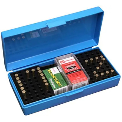 Кейс MTM .22 LR д/патрон. кал. 22lr. 17HMR на 200шт. голубой