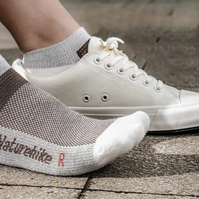 Носки быстро высыхающие Naturehike NH21FS013, 3 пары (бежевые, коричневые), размер М  