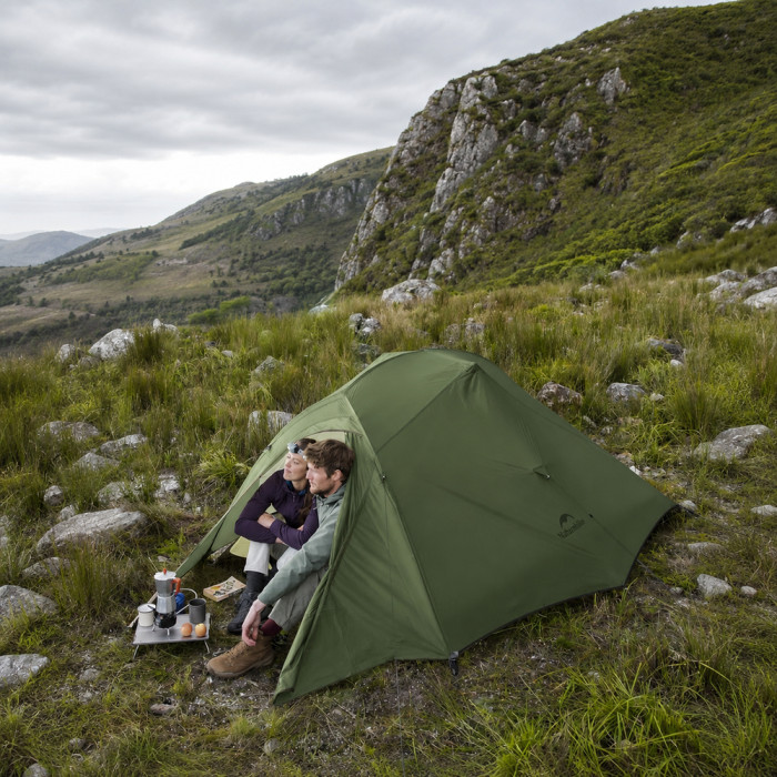 Палатка сверхлегкая трехместная Naturehike Cloud Up Pro CNK2350WS020, 20D, зеленый  