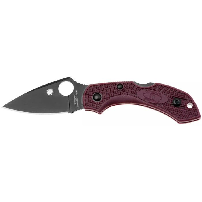 Нож Spyderco Dragonfly 2 Lightweight Black Blade Micro-Melt PD1, FRN burgundy  
