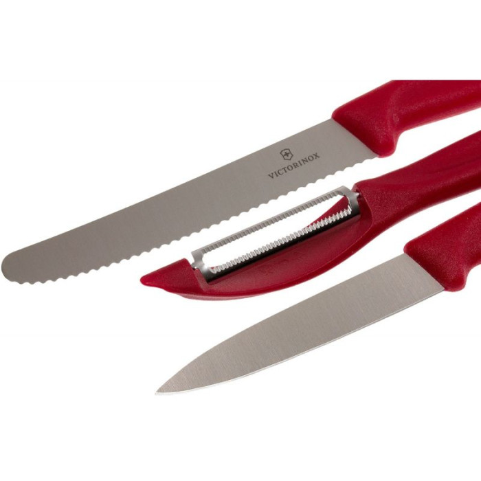 Набор кухонный Victorinox SwissClassic Paring Set 3шт с красной ручкой (6.7111.31)  