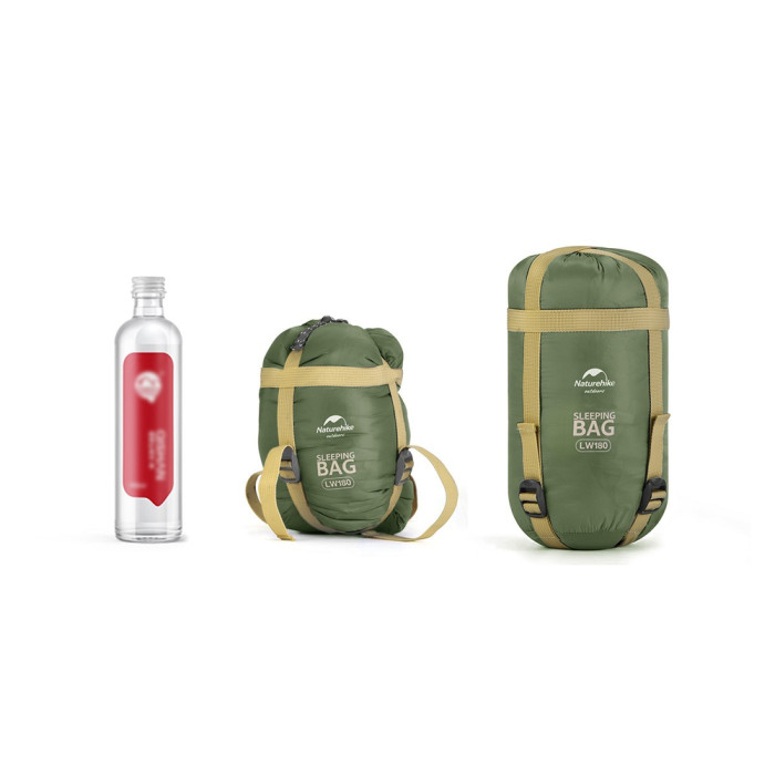Спальный мешок Naturehike LW180 Mini NH21MSD04, левый, темно-зеленый  