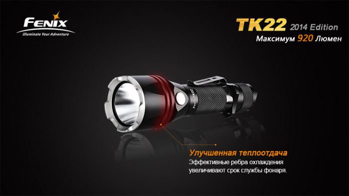Фонарь Светодиодный Fenix TK22 (2014 года выпуска) Cree XM-L2 (U2)  