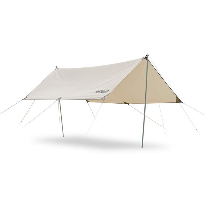 Тент для кемпинга Naturehike Girder NH20TM006, 150D, 400х292 см, золотой (с двумя стойками)  