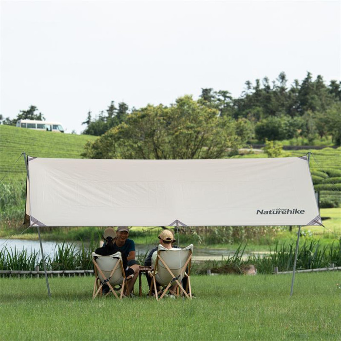 Тент для кемпинга Naturehike Girder NH20TM006, 150D, 400х292 см, золотой (с двумя стойками)  