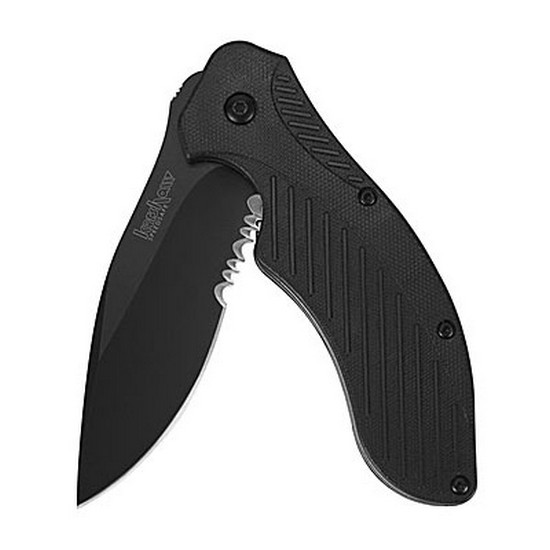 Нож Kershaw Clash Black Blade, полусеррейтор 1605CKTST  
