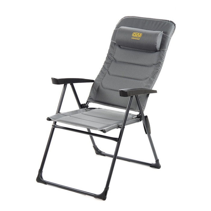 Кресло раскладное Сила Комфорт 47х40х44/114см алюминиевый каркас  