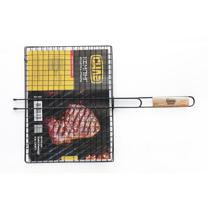 Решетка-гриль плоская с антипригарным покрытием СИЛА (58x40x30см)  