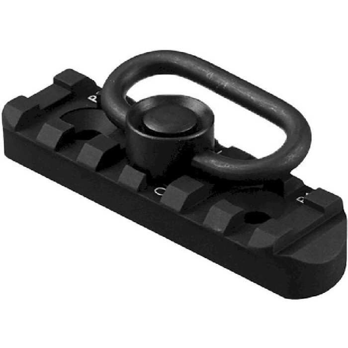 Планка ROME M-LOK Picatinny 6 slots с адаптером под QD (Алюминий/Сталь) black  