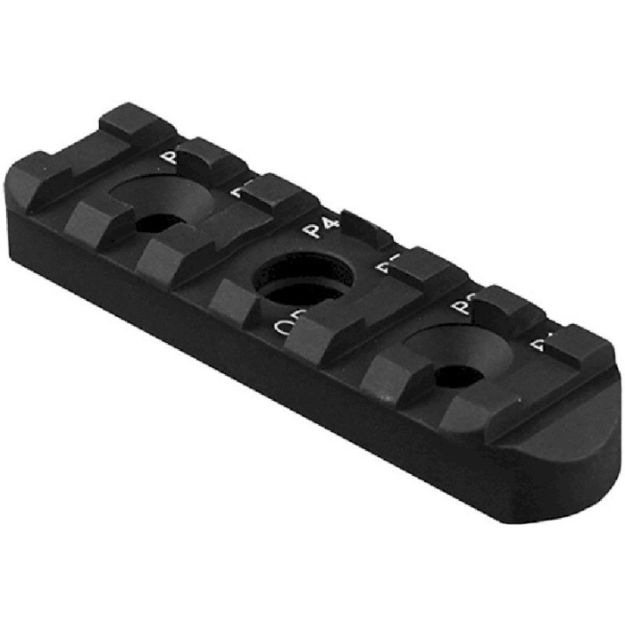 Планка ROME M-LOK Picatinny 6 slots с адаптером под QD (Алюминий/Сталь) black 