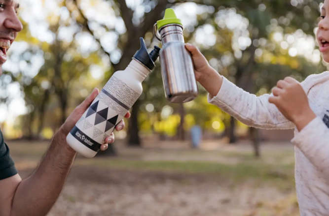 Спортивная бутылка для воды Klean Kanteen Classic Sport Cap 800 мл - серая  