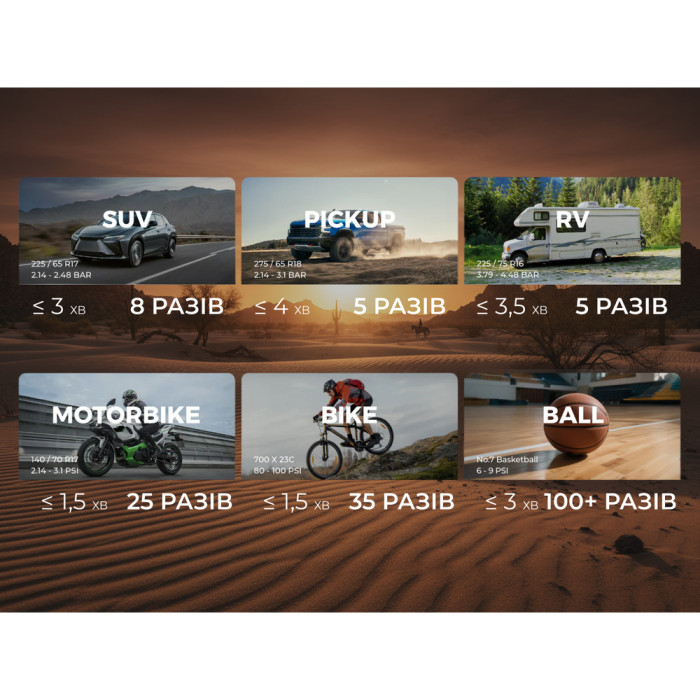 Насос-фонарь-powerbank автомобильный Flextail Evo Tire Pump, 150 PSI, 2000 mAh  