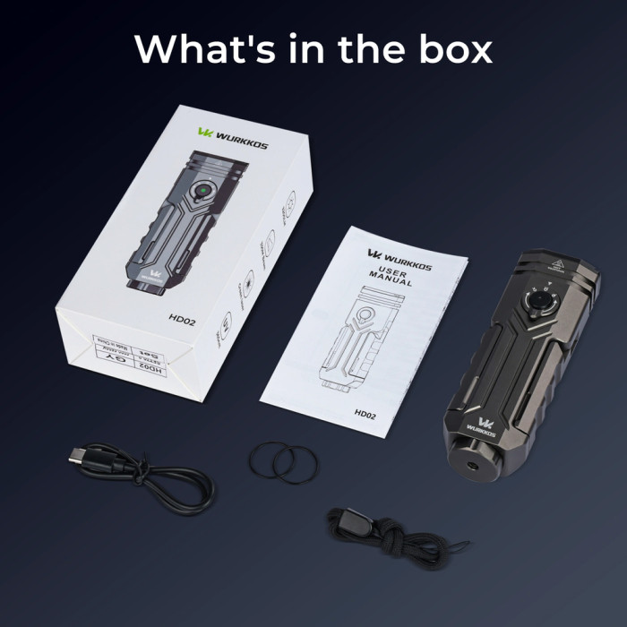Фонарь Wurkkos HD02 3200lm, 365 nm UV light+520 nm green beam+Side light mode Stepless Dimming, 1×21700 5000mah battery  