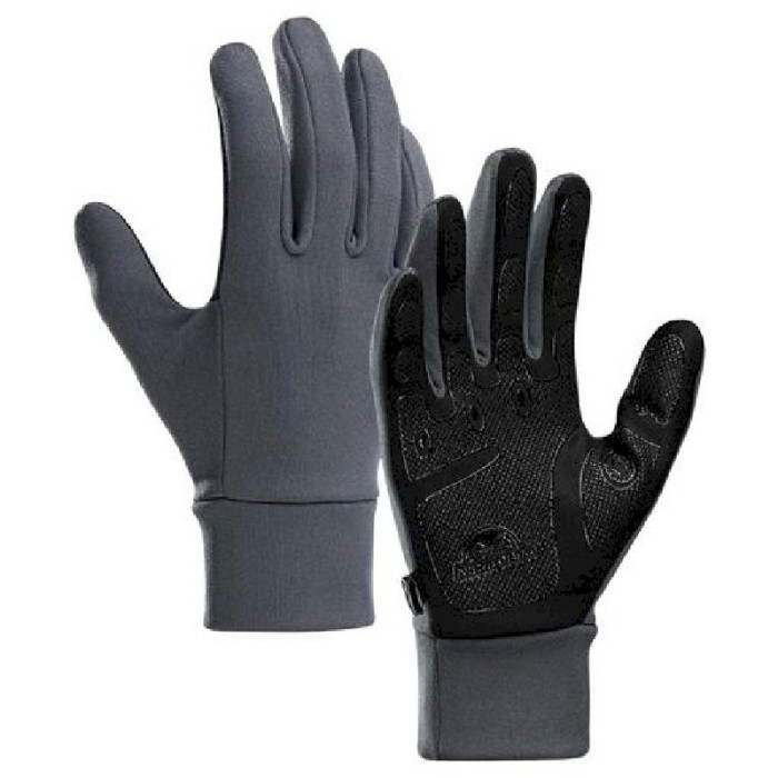 Перчатки трикотажные с улучшенным хватом Naturehike NH20FS032, размер XL, серые  
