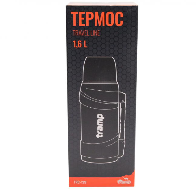 Термос Tramp Travel Line 1,6 л, черный  